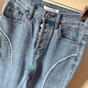 PacSun Sky Blue Wide Leg Jeans with Accents